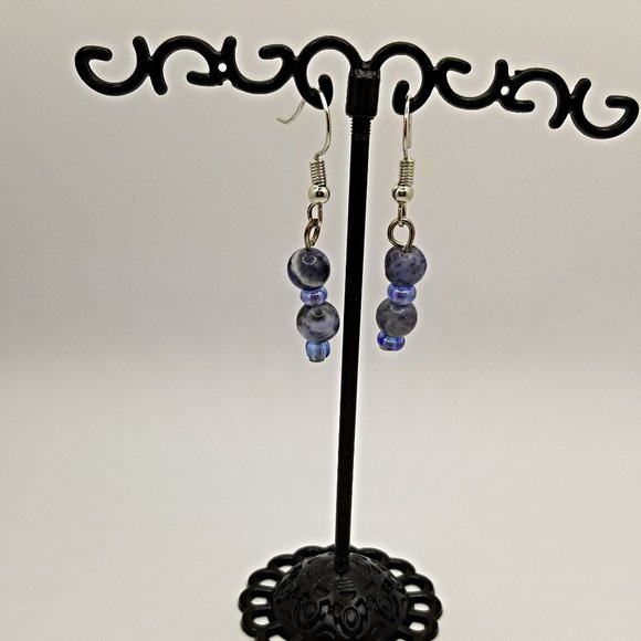 Sodalite Earrings Dangly - Picture 2 of 3